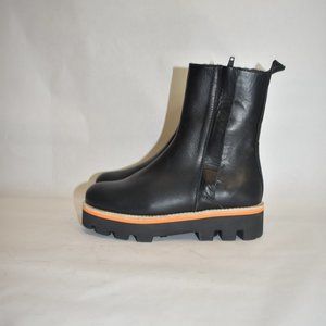 MONTELLIANNA 1965 SHEARLING PLATFORM HIKING COMBAT BOOT BLACK 38 (MD22)